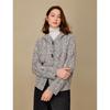INMAN Women's Mohair Blend Hooded Duffle Cardigan Sweater