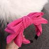 Large Bowtie Hair Hoop Corduroy Wash Face Hairband Fashion Bowtie Headband  Girl