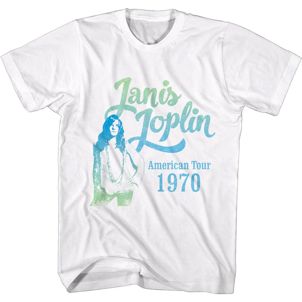 Janis Joplin American Tour 1970 Men T Shirt Rock Concert Legend Singer XXXL