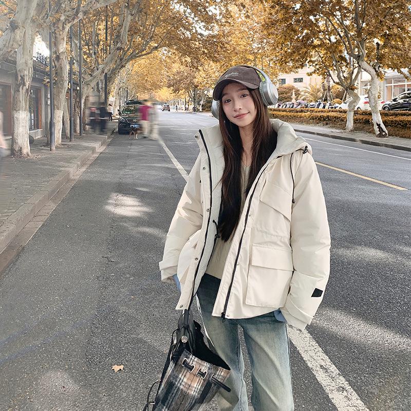 Winter Jacket New Women's Hooded Mountaineering Suit Cotton Jacket Workwear Windproof Waterproof and Warm Cotton Jacket