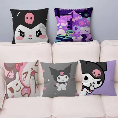 Anime K-Kuromi Cartoon Printed Cushion Cover Car Throw Pillow Case For Sofa Car Christmas Gift 40x40cm 45x45cm