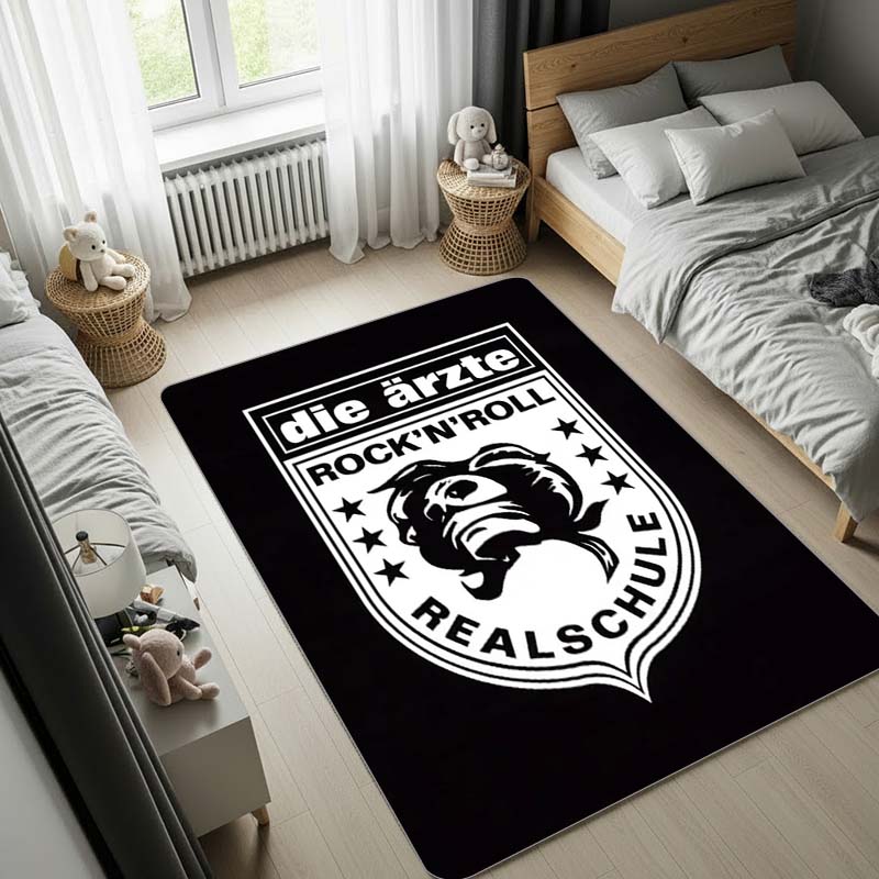 Die Ärzte Punk Band Carpet, Bedroom Rug, Doormat,Living Room Rug, Bedside Carpet, Computer Chair Mat, Birthday Christmas Gift.