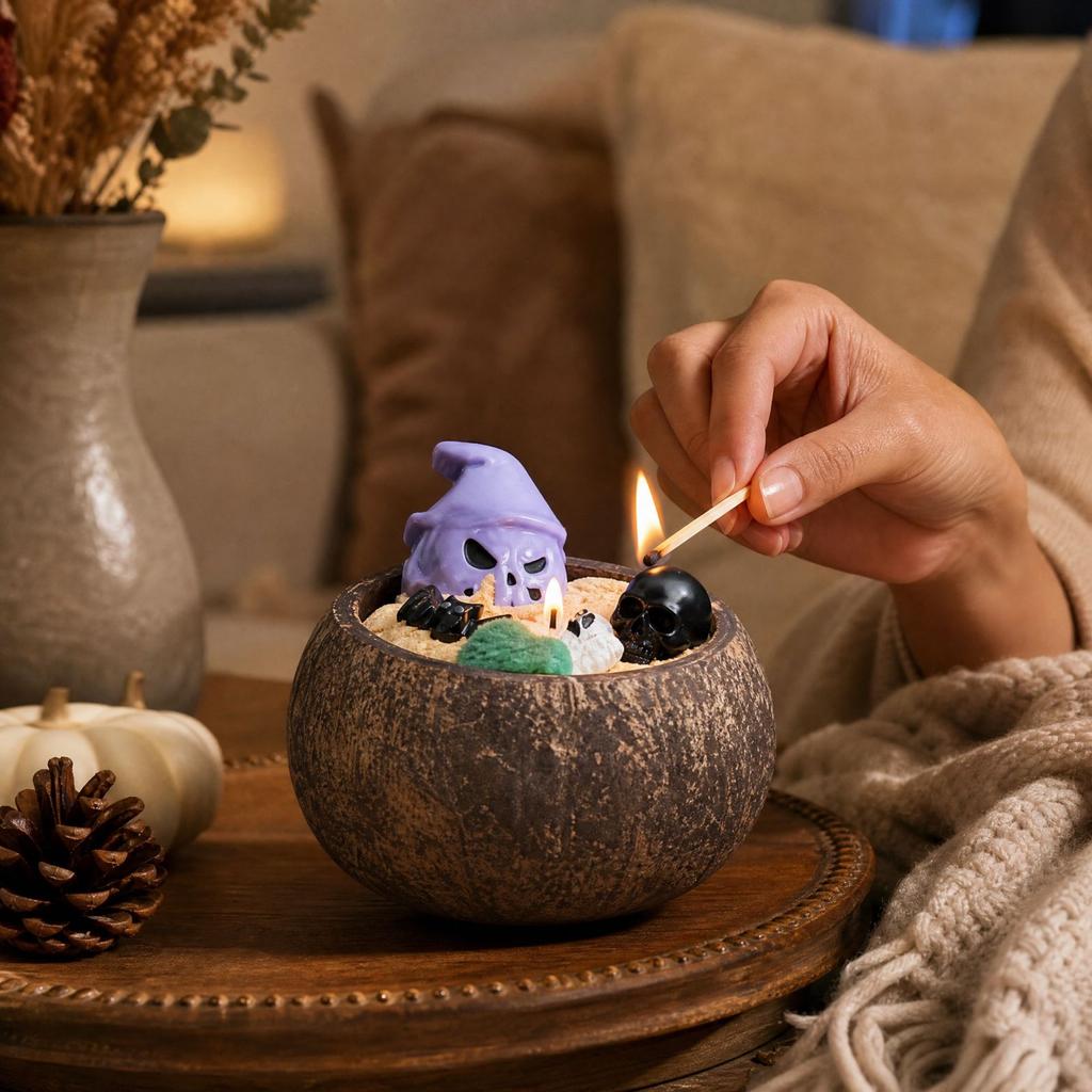 Halloween Scented Candle in, Low Temperature Melting, Creative Shape Party