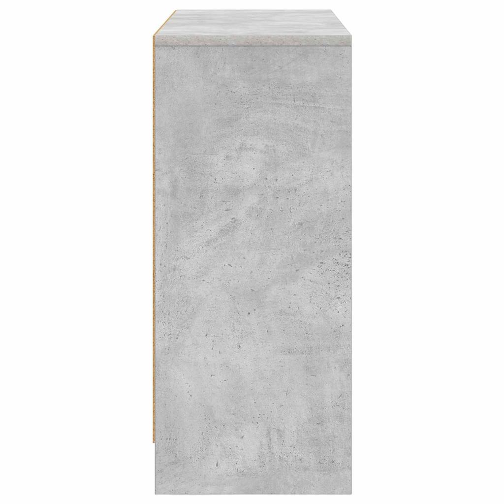 Sideboard with Drawers Concrete Grey 88.5 x 27.5 x 63.5 cm