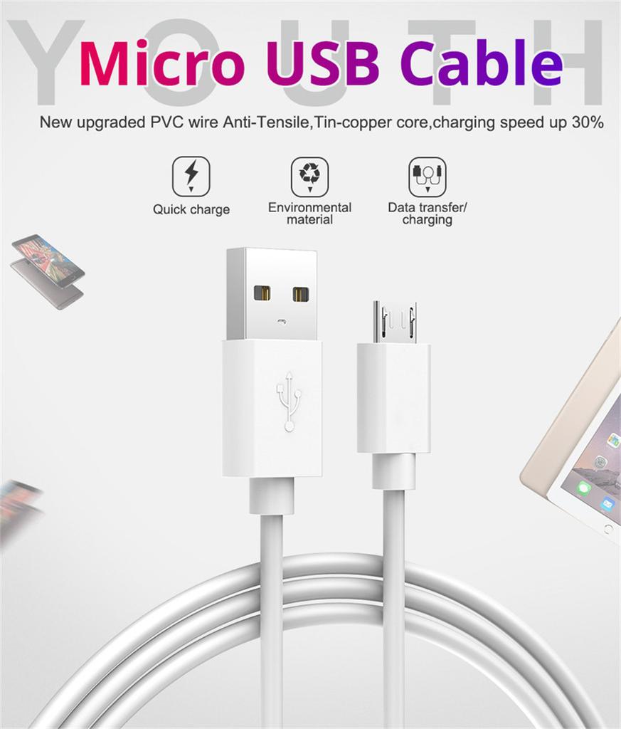 5a Data Cable Android Micro Usb Fast Charging Data Synchronization Line Compatible For Redmi Samsung Huawei Phone