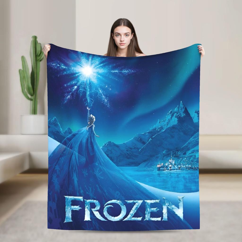 Manta Cálida Suave Viaje Oficina Frozen Olaf Dibujos Animados Ropa de Cama Mantas Franela Colcha Para Dormitorio Estética Funda de Sofá Cama