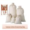 Canvas Drawstring Bag with Printed Logo - Small Linen Storage Bag