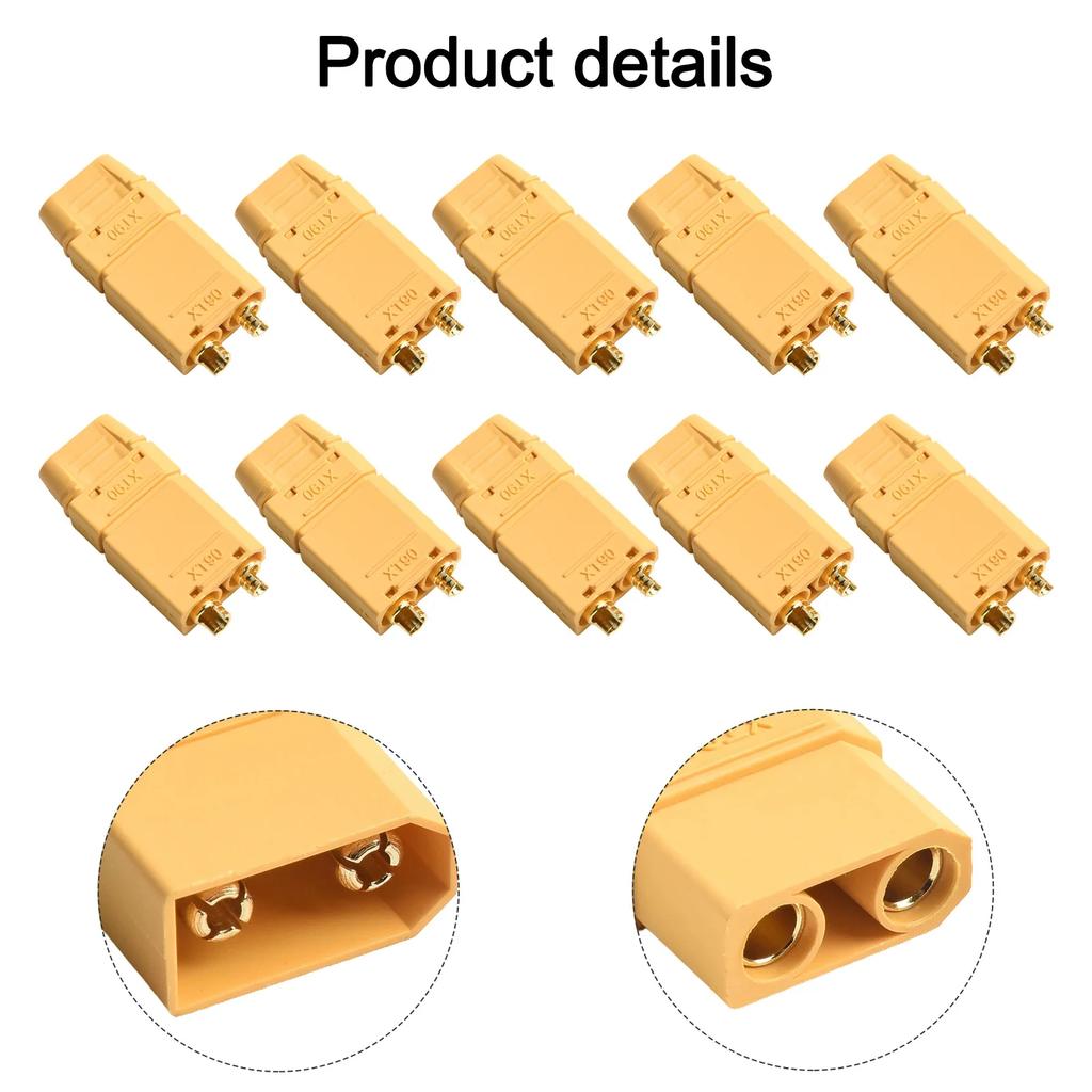 20pcs For XT90 Male And Female Connectors For Remote Control Devices, Solder Connections, And Secure 90A Power Connections