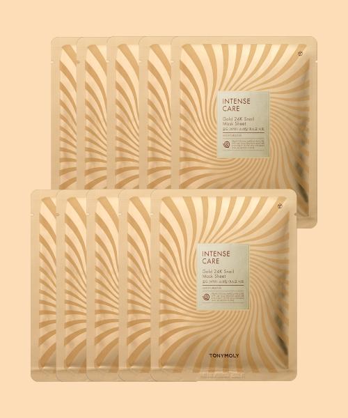 

Tonymoly [Набор из 20 штук] Интенсивный уход Золото 24 карата Улиточная маска 10 шт. X 2 FREE
