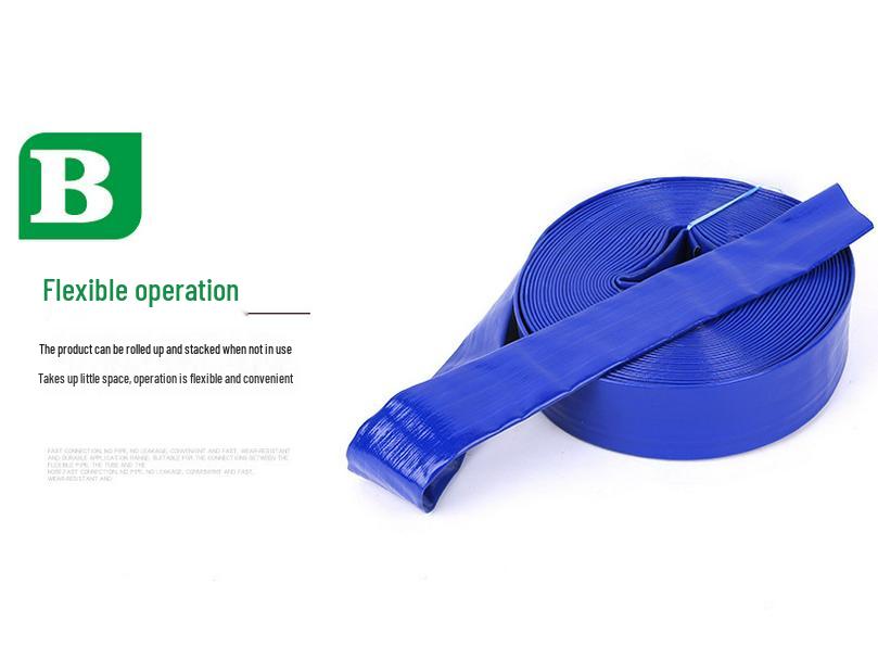 Rubber Coated PVC High Pressure Water Hose - Blue & Yellow for Agricultural Irrigation