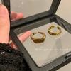 Adjustable High-Grade Retro Tiger Eye Stone Saddle Ring with Wheat Ear Design for Women