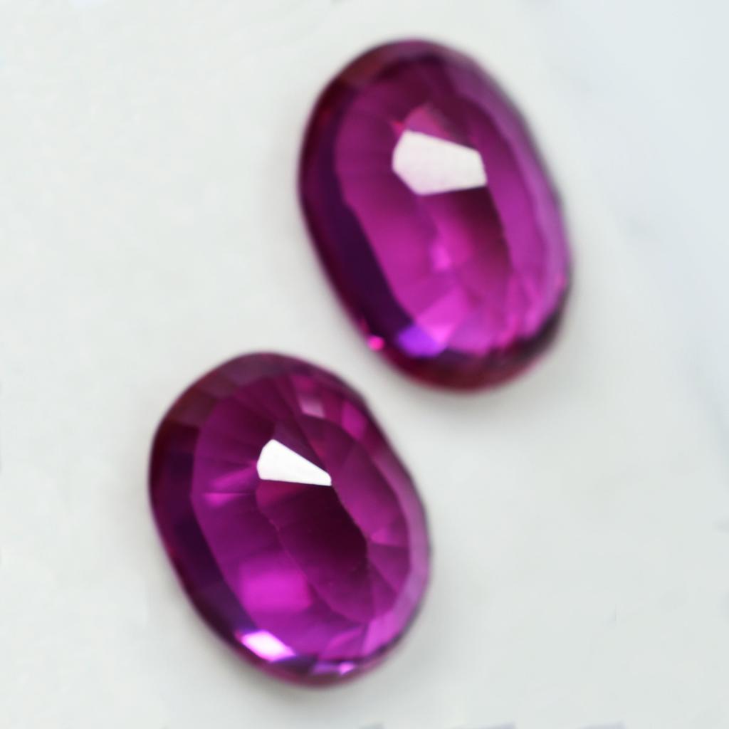 Pink Sapphire Oval Shape 19.25 Carat Pair Natural Loose Gemstone CERTIFIED SD-018