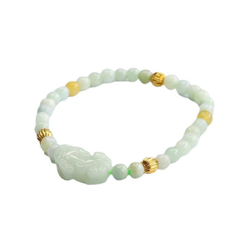 Ximang Ximang Emerald Bracelet a Goods Jade Pi Xiu Jewelry Factory Live Agent S2081105