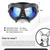 Dog Goggles Wide Snout Soft Frame Tactical Driving Sunglasses for Small Medium Dogs Dog Eye Protection Windproof Dustproof