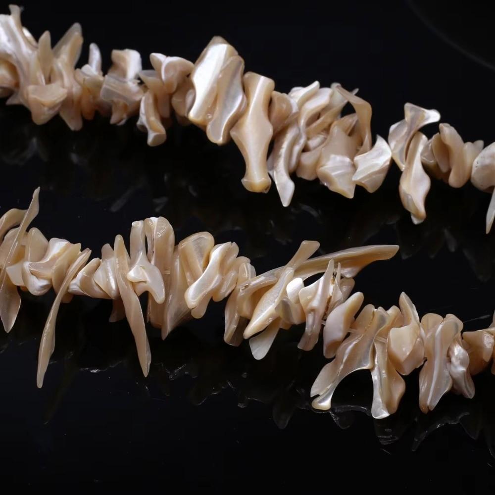 Irregular Freshwater Shell Beading Large Long String Bead  Necklaces Bracelet Accessories