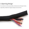 Self Closing Braided Cable Sleeve Pipe Tube Wrap Tube Insulated Hose Cable Protecter Wrap