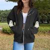 Women's Fashion Casual Long Sleeve Solid Color Hooded Sweatshirt Tops
