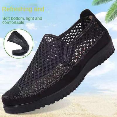 New Summer Men's Casual Cloth  Mesh Shoes Breathable Non-slip Shoes Dad Shoes Middle-aged and Elderly Sandals  Sandale Homme