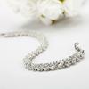 Chain Cubic Elegant Woman Zircon Rhinestone Inlaid Bangle for Daily Wear