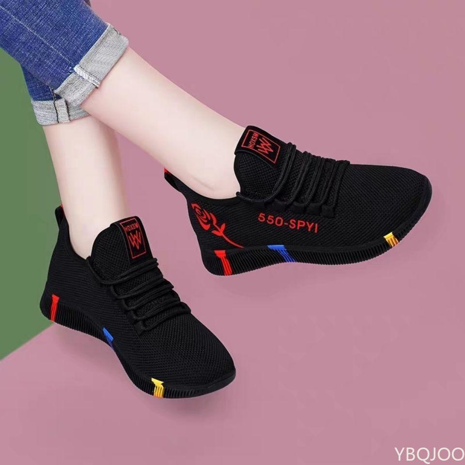 Women's Breathable Non-slip Platform Fashion 2025 Autumn New Casual Shoes Korean Running Shoes Black Sneakers shoes for women
