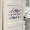 1pc Creative Floral Bathroom Slogan Wall Sticker for Bedroom Entrance Home Decor Self-Adhesive