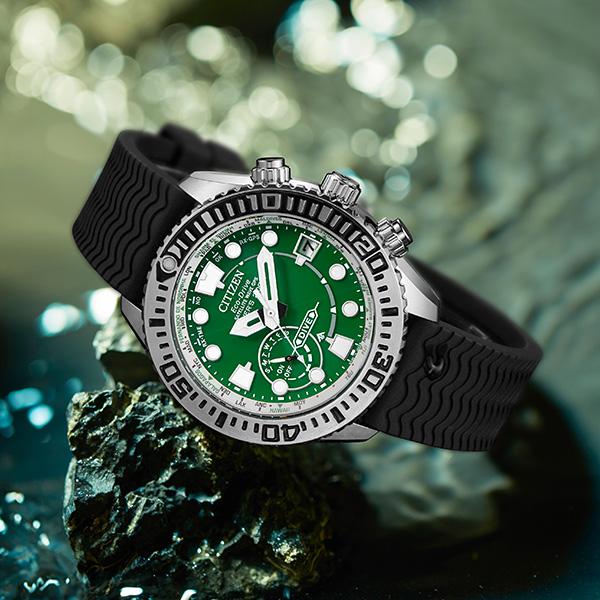 Citizen Promaster Collection Hodinky s quartzovým strojkem poháněným světlem Gumový řemínek Pánské hodinky CC5001-00W