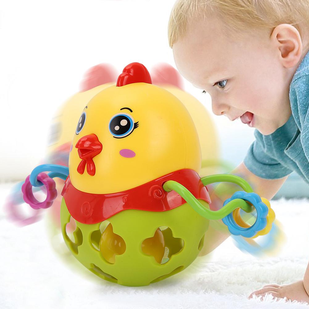 Baby Rattles Toy Intelligence Grasping Hand Bell Duck Rattle