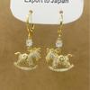 Exquisite French Zircon Micro-Pavé Horse Pendant Earrings: Elegant Women's Light Luxury, Fashionable Design