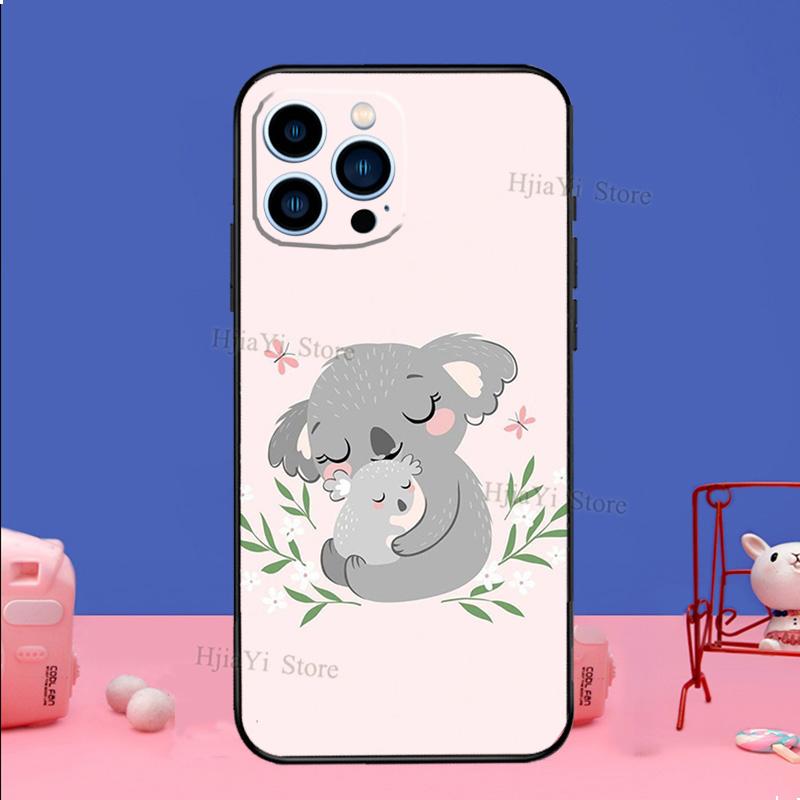 

Cute cartoon watercolor animal koala Case For iPhone 16 15 13 11 14 Pro Max 12 Mini Plus XR X XS Max Silicone Phone Cover iPhone 12 mini