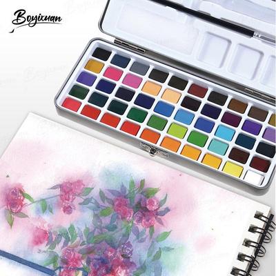 Boite en étain: Set de Peinture Aquarelle Portable 100 Couleurs pour Enfants DIY Nail Art & Peinture
