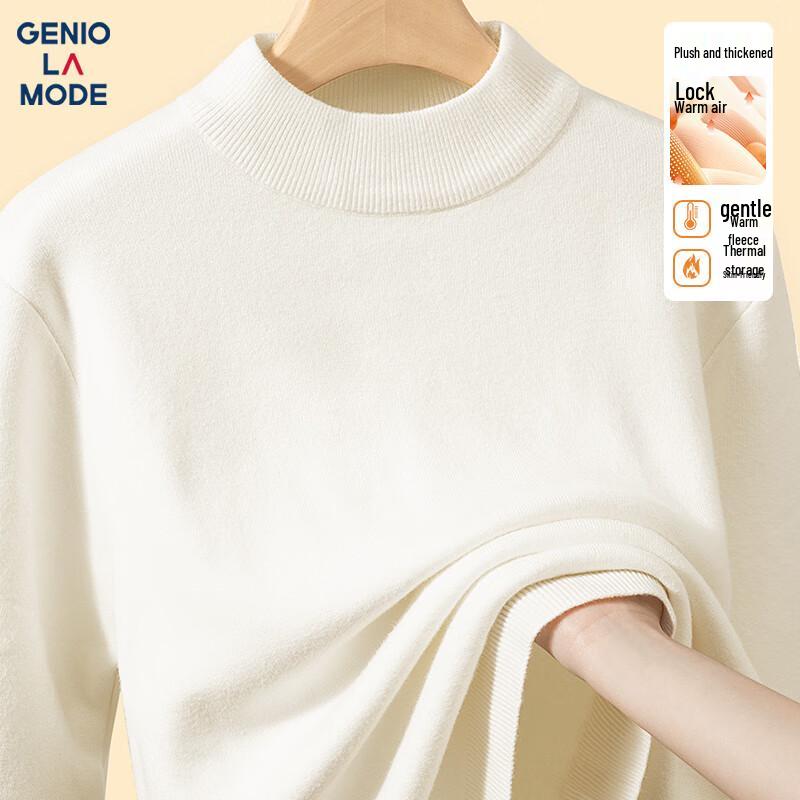 

GENIOLAMODE Men s Fleece-Lined Mock Neck Knit Sweater XL