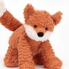 Jellycat Wavy Fur Series Fox Soothing Companion Orange Doll Plush Doll 23cm High