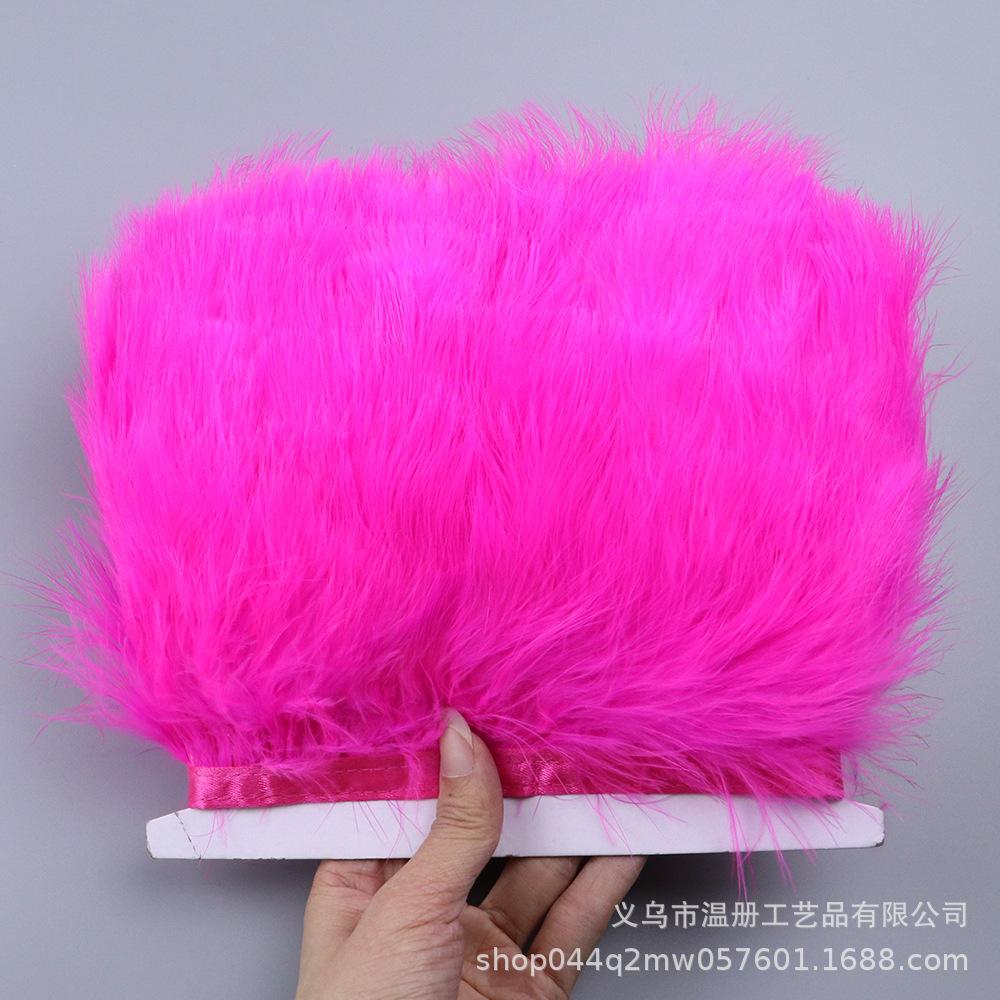 Encryption 8-10Cm Vascular Flannel Edge Clothing Accessories Material Colored Turkey Fluff Skirt Headdress