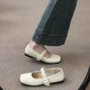 Retro-Rock Mary Jane Einzel-Schuhe Herbst Neu Flacher Mund Flacher Boden Kleine Lederschuhe