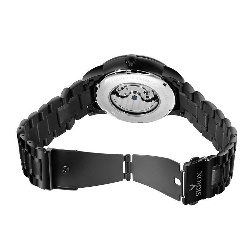 FORSINING Men's Moon Phase Tourbillon Watch Luxury Self-wind Mechanical Automatic Waterproof Retro Watches Stainless Steel Band Wristwatch