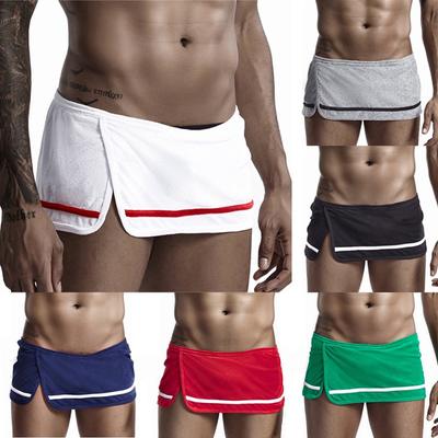 New Mens Inside Net Briefs Sexy Towel Shorts Cotton Fleece Apron Design Loose Home Casual Boxer Shorts Plus Size