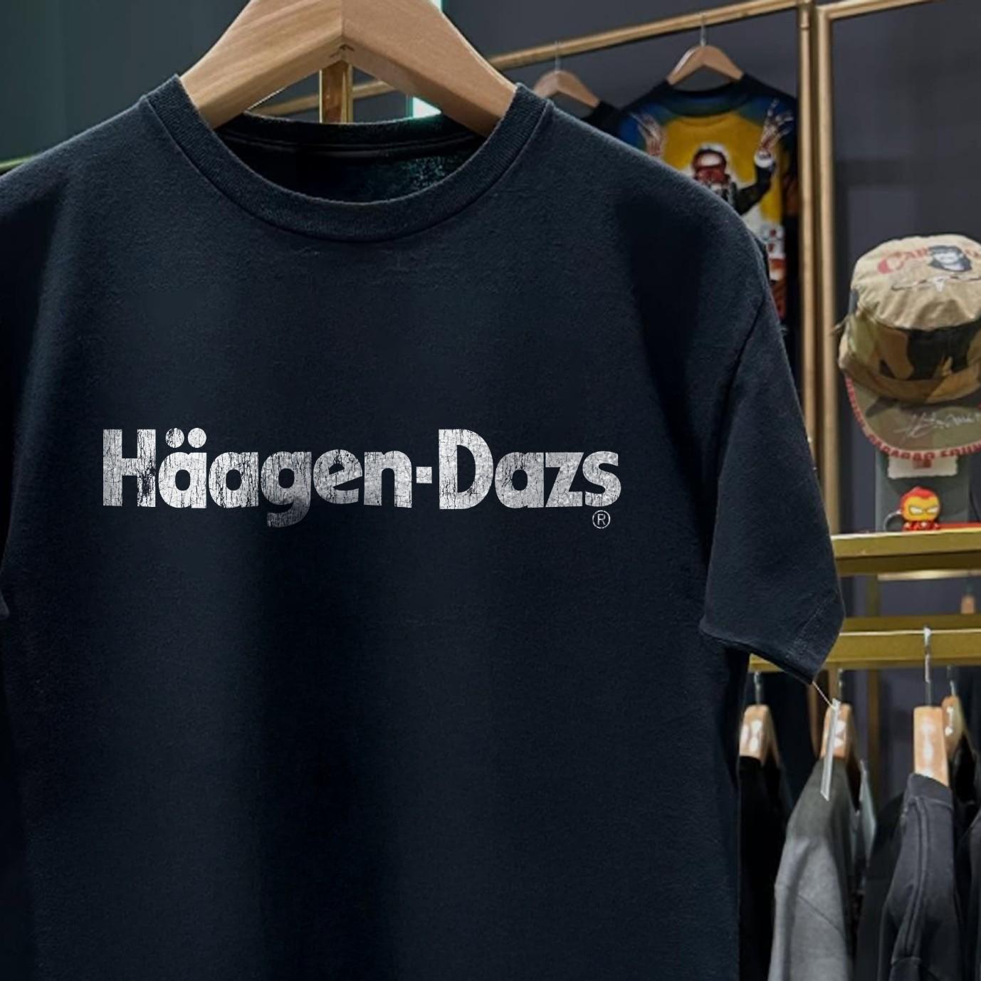 90s Haagen-Dazs Rare Black T-Shirt S M