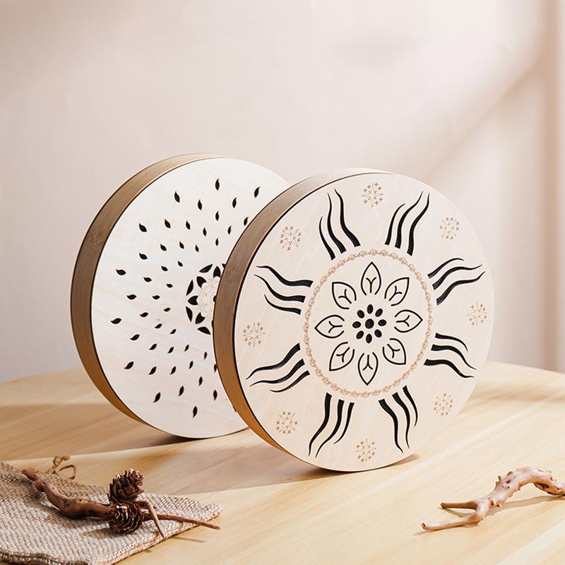 Stream Drum For Beginner 6 Inch Sound Healing Drum Relaxation Wooden Yoga Meditation Musical Instrument