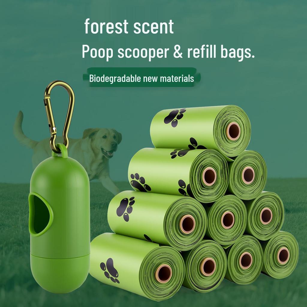 Biodegradable Pet Waste Bags & Poop Scooper Combo for Dogs & Cats