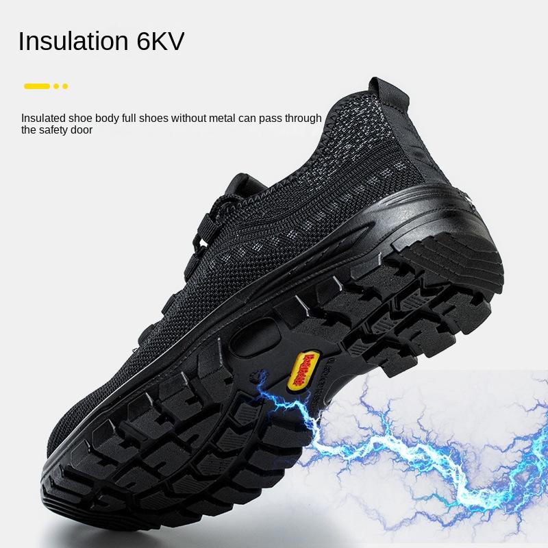 Labor Insurance Shoes Men's Electrical Insulating Shoes Lightweight and Breathable Wear-resistant Anti-smashing Anti-piercing Safety Shoes