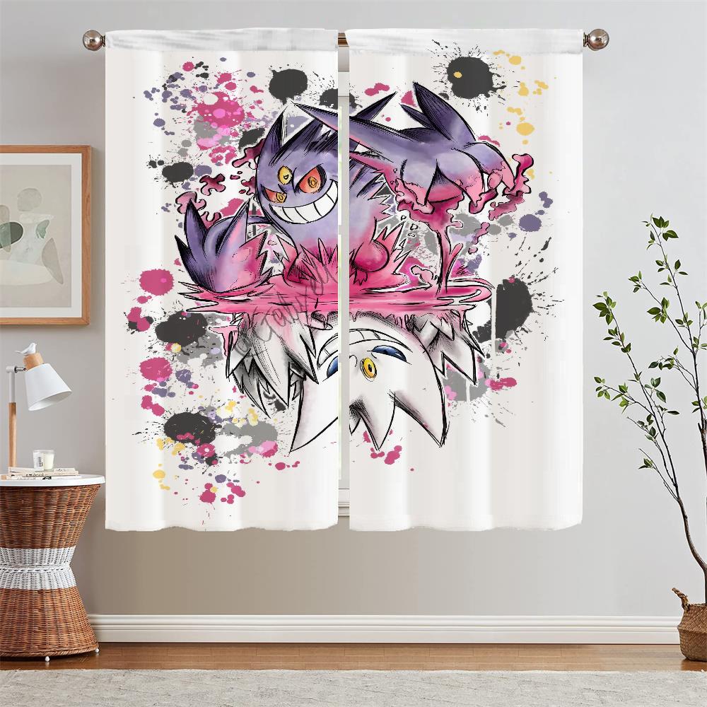 

Gengar жалюзи кухонные шторы 2 шт комплект затемняющие шторы для гостиной украшение тюль в кухне завитки перегородка W50xH70cmx2pcs-CL