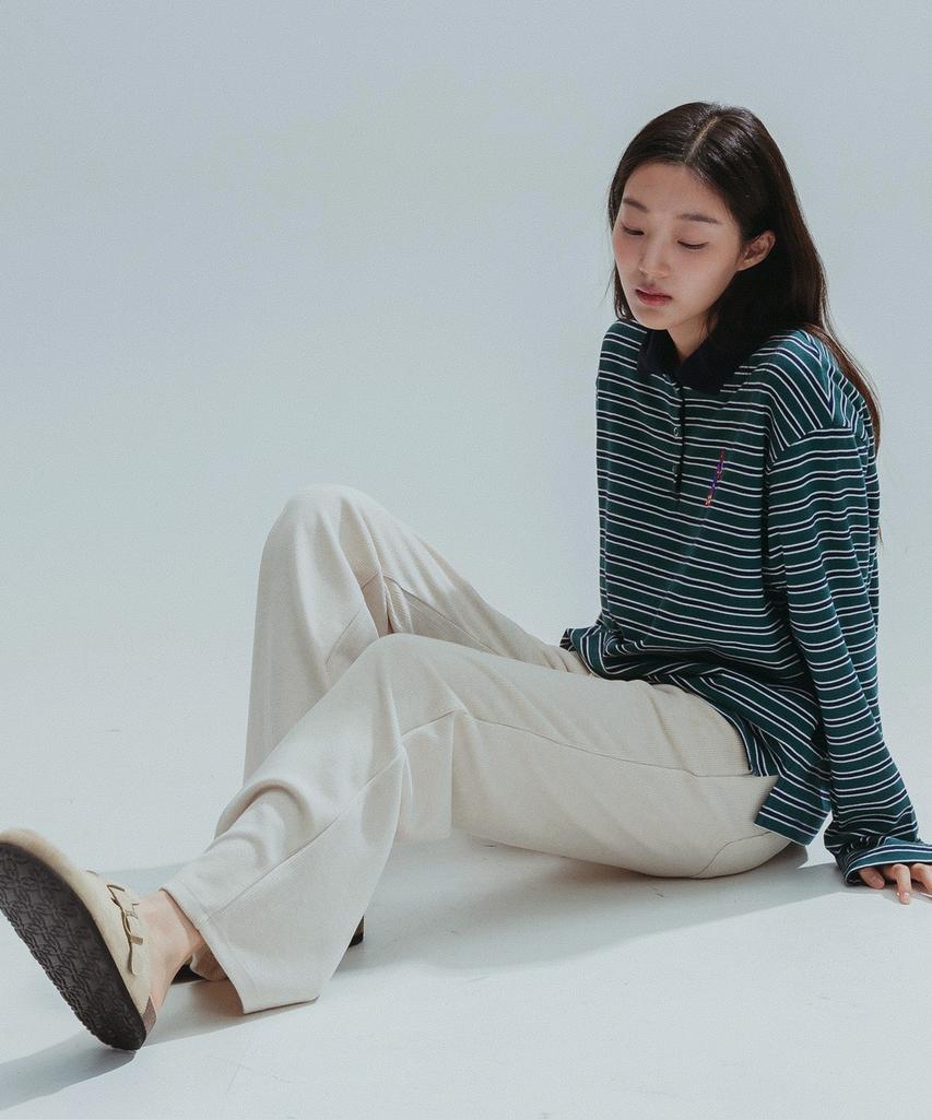 ANNEHEARTS Soft Knit Wide Easy Pants_Oatmeal