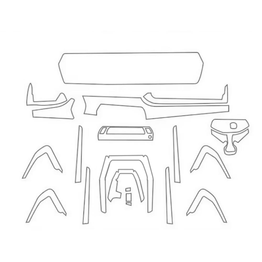 TPU Interior Protective Film for BMW IX1 X1 X2 2023-2024 Anti-Scratch Transparent Sticker