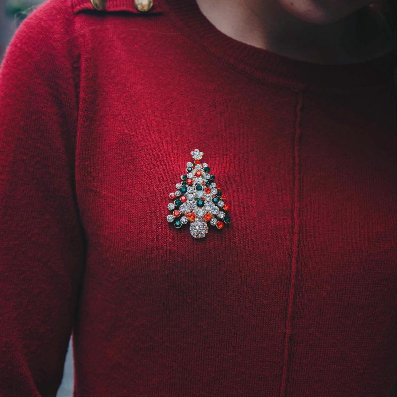 2pcs Christmas Tree Brooch