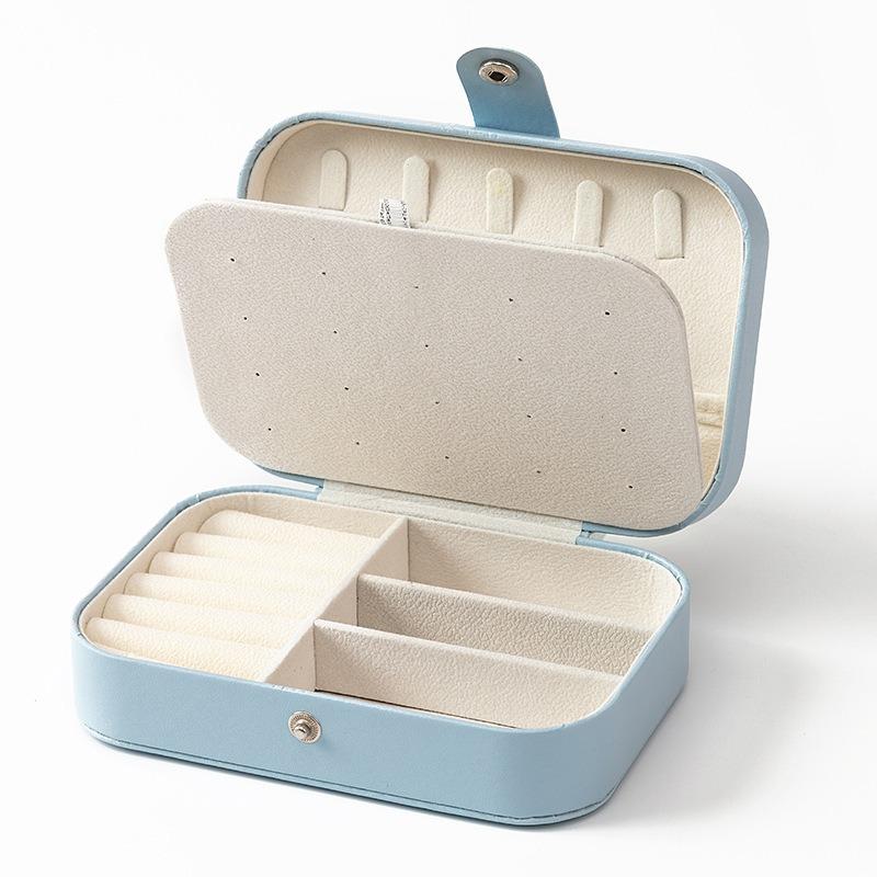 Jewelry storage box High-grade anti-oxidation stud earrings, necklace, jewelry ring grid desktop large-capacity display box