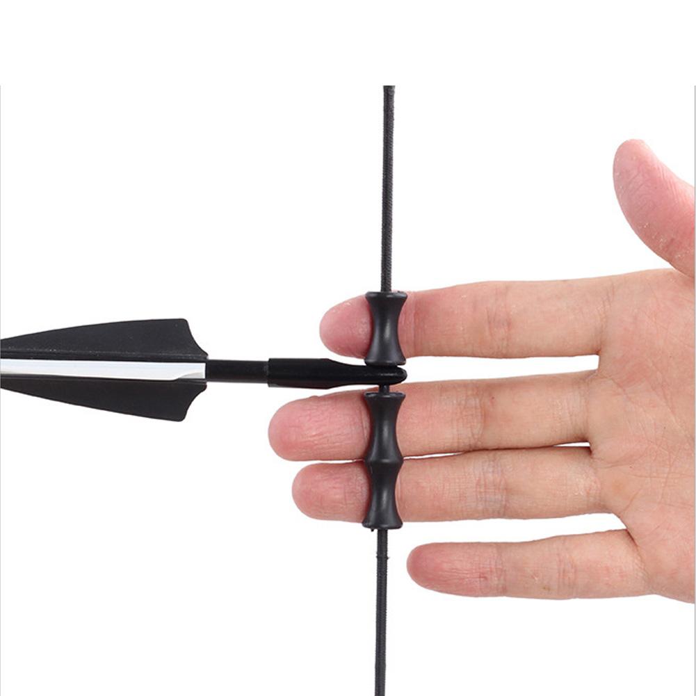 Archery  Finger Guard Target Recurve Bowstring Soft Silicone Protector Gear Quick Shot Finger Guard
