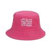 Embroidery Bucket Hat for Adult Outdoor Breathable Summer Spring Fisherman Hat