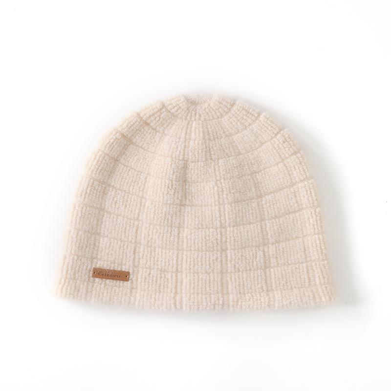 Soft Cashmere Hat Autumn and Winter New Style Unisex Casual Ear Protection Solid Color Hat Fashionable Knitted Hat