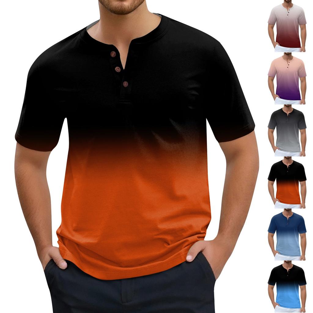 Men's Fashion Printed Short Sleeve Tops T-Shirt