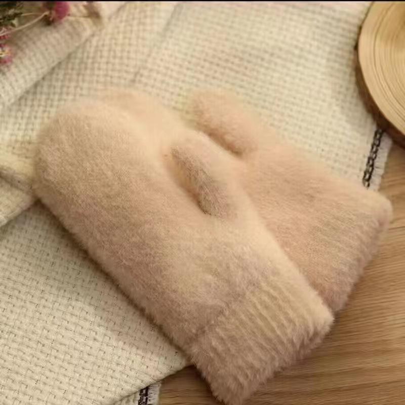 Korean Style Winter Touchscreen Knitted Gloves - Cute, Warm, Cold-Proof for Female Students & Cycling